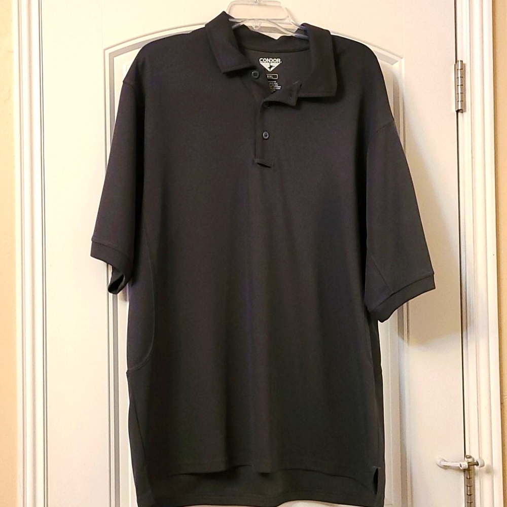 Mens charcoal gray polo
